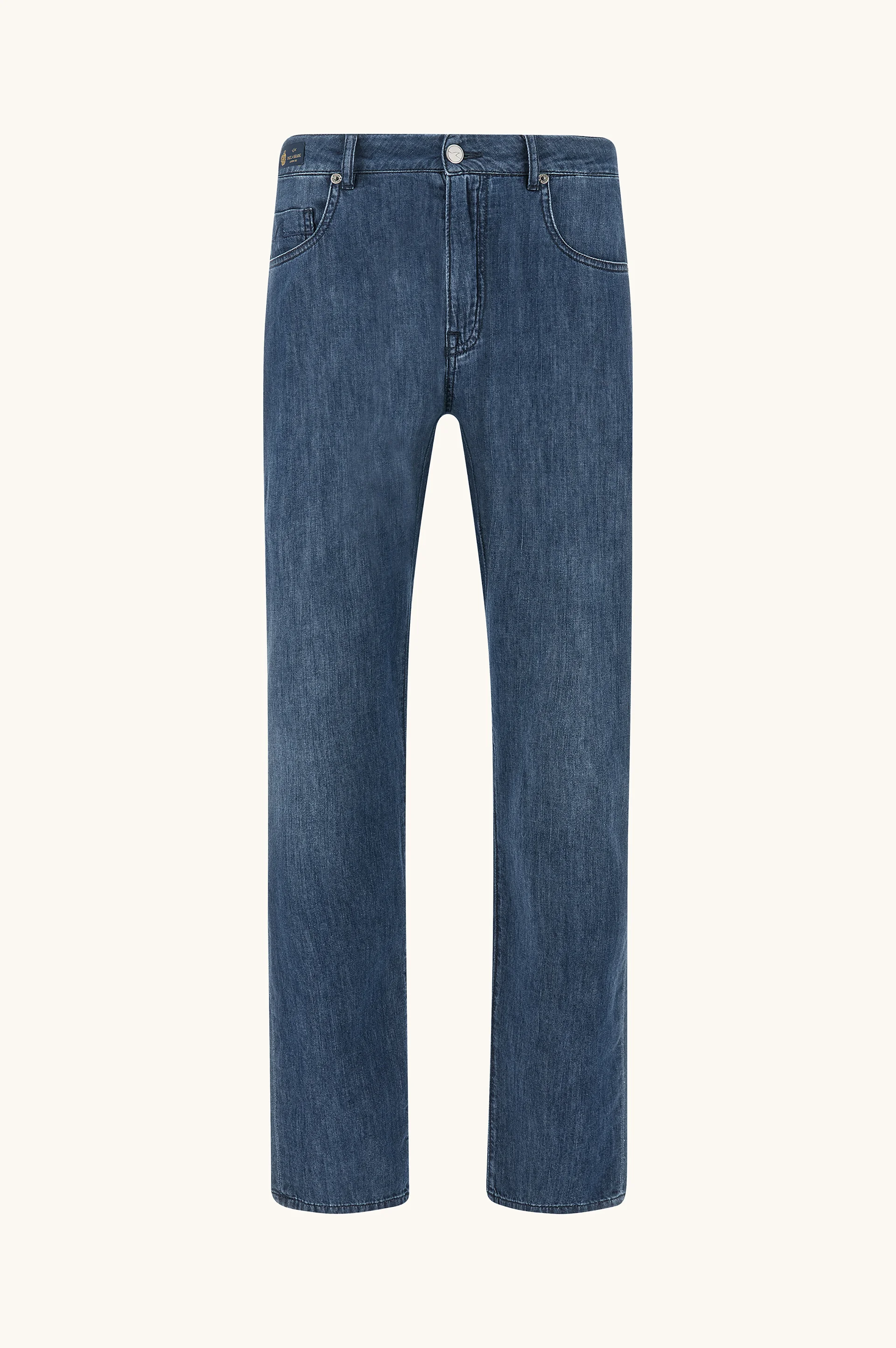 JEANS IN SILK AND COTTON DENIM - 1