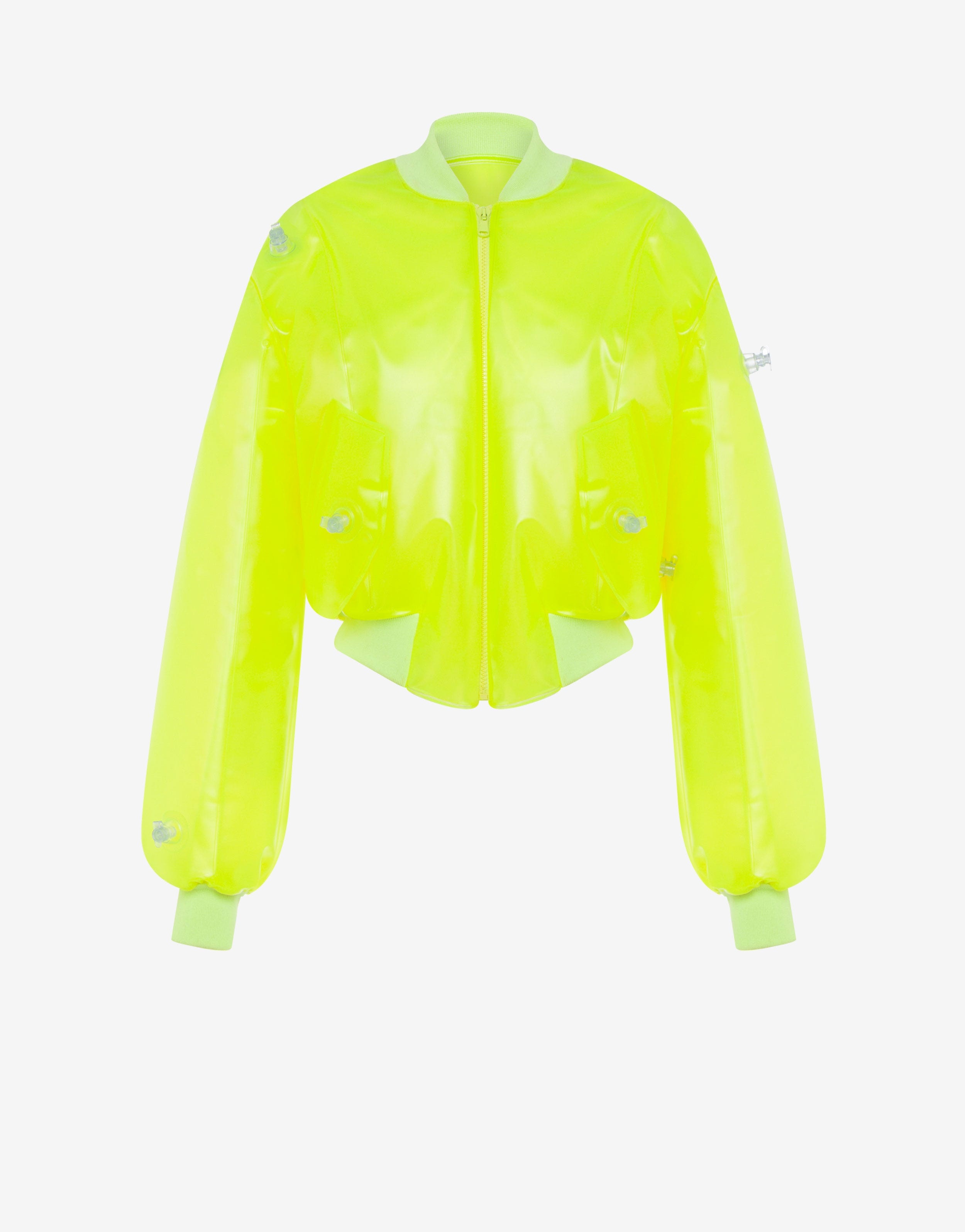 BOMBER JACKET IN TRANSPARENT INFLATABLE PVC - 1