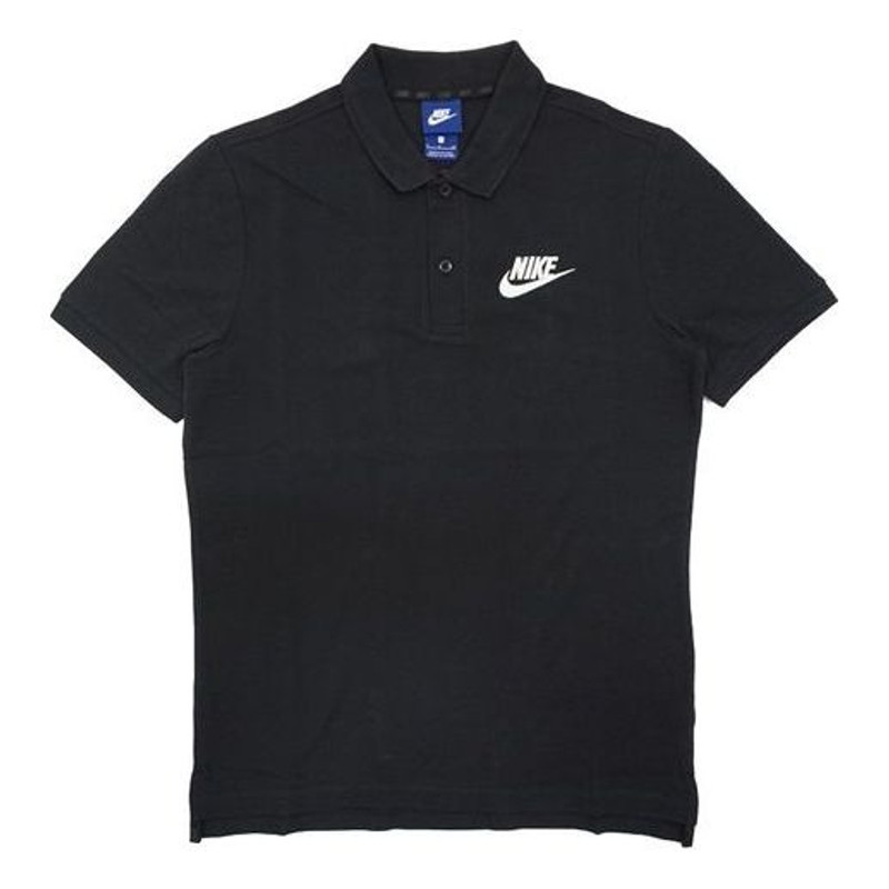 Nike Small Logo Casual Sports Short Sleeve Polo Shirt Black 909747-010 - 1