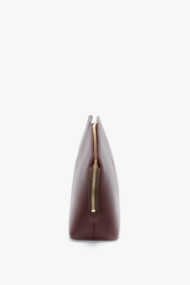Victoria Clutch Bag In Burgundy Leather 6