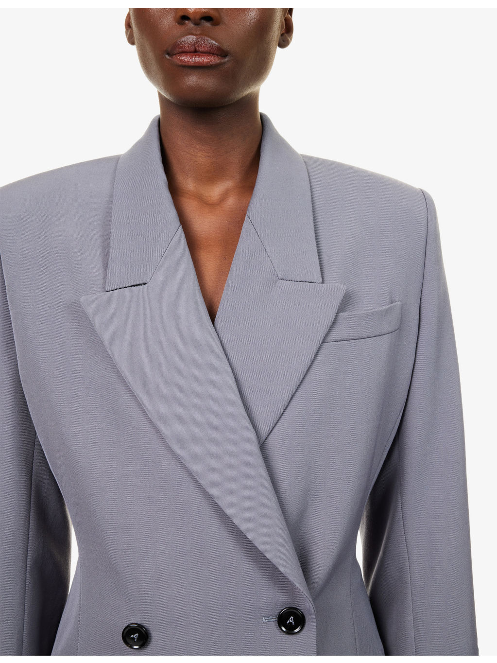 Double-Breasted Tailored Wool Jacket - 5