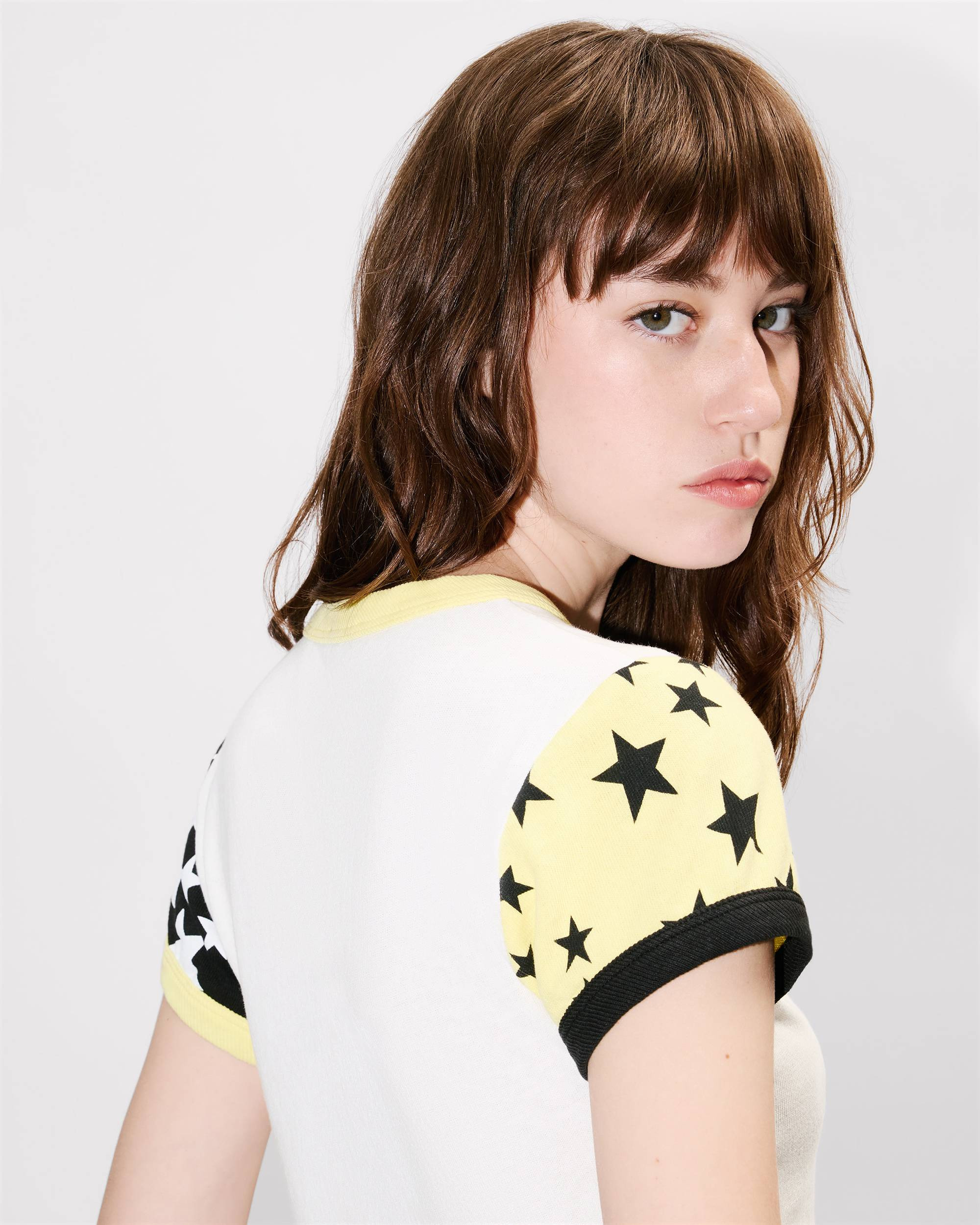 'KENZO Cartoon' cropped ringer T-shirt in cotton - 7