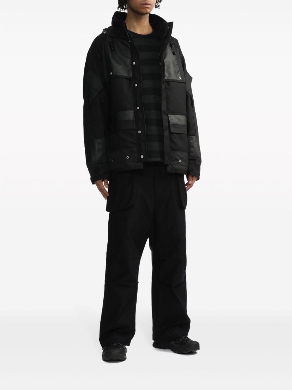 logo-print hooded jacket - 2