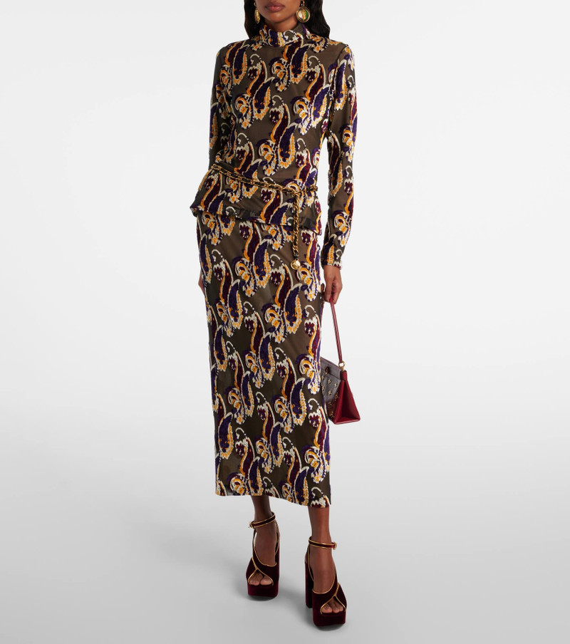 Etro Paisley semi-sheer top outlook