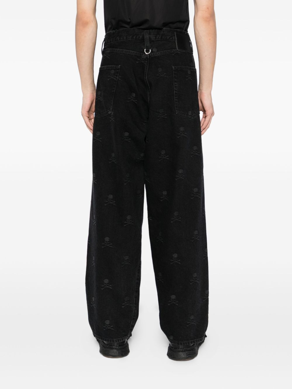 logo-embroidered jeans - 4