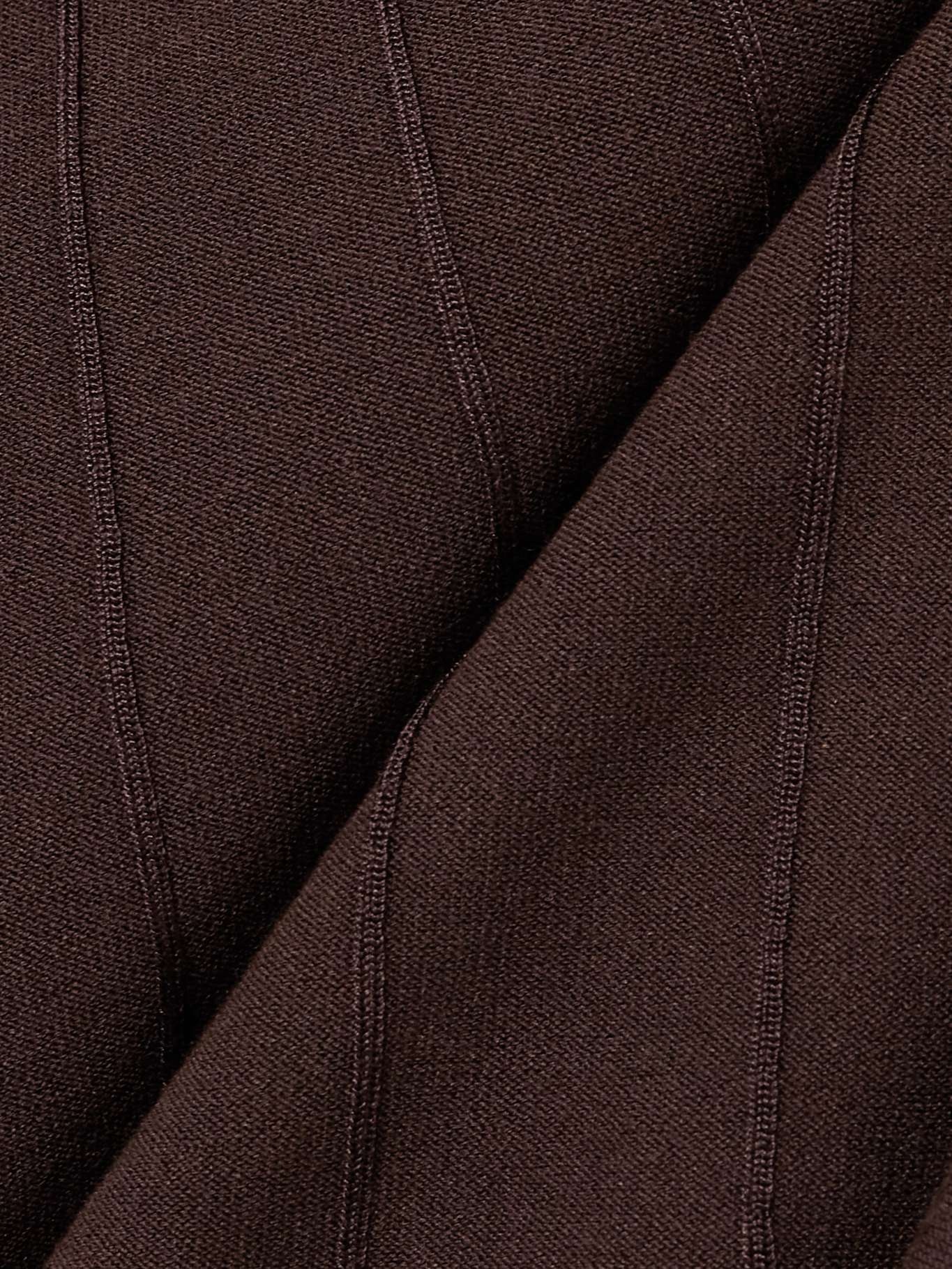 Ribbed-knit midi dress Brown - 4
