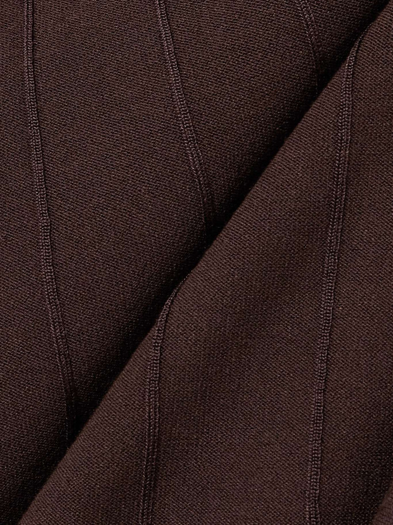 Ribbed-knit midi dress Brown 4