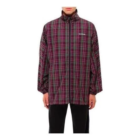 Balenciaga Plaid Full Zip Jacket 'Multicolor' 571434TGM316067 - 1