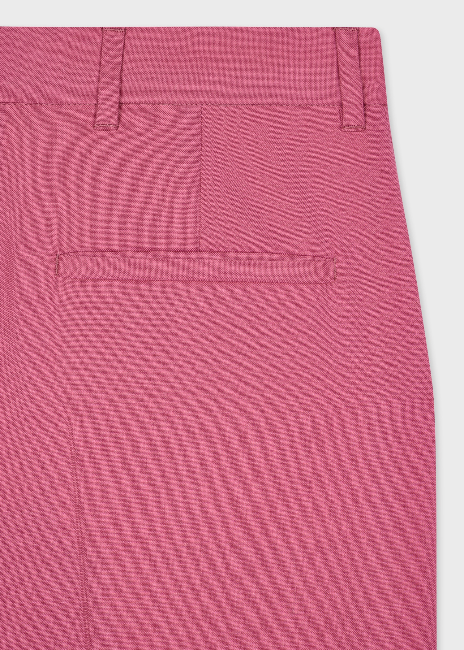 Women's Mauve Wool Hopsack Trousers - 2
