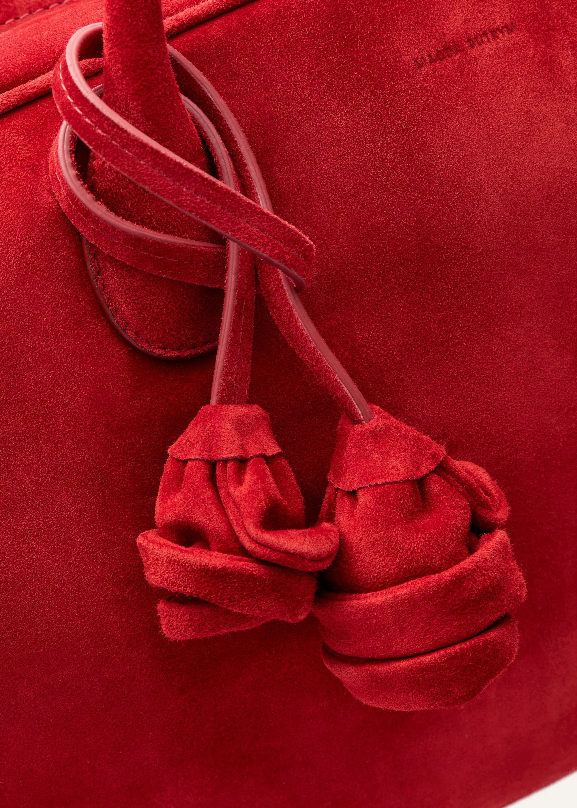 Large Brigitte bag in red suede - 3