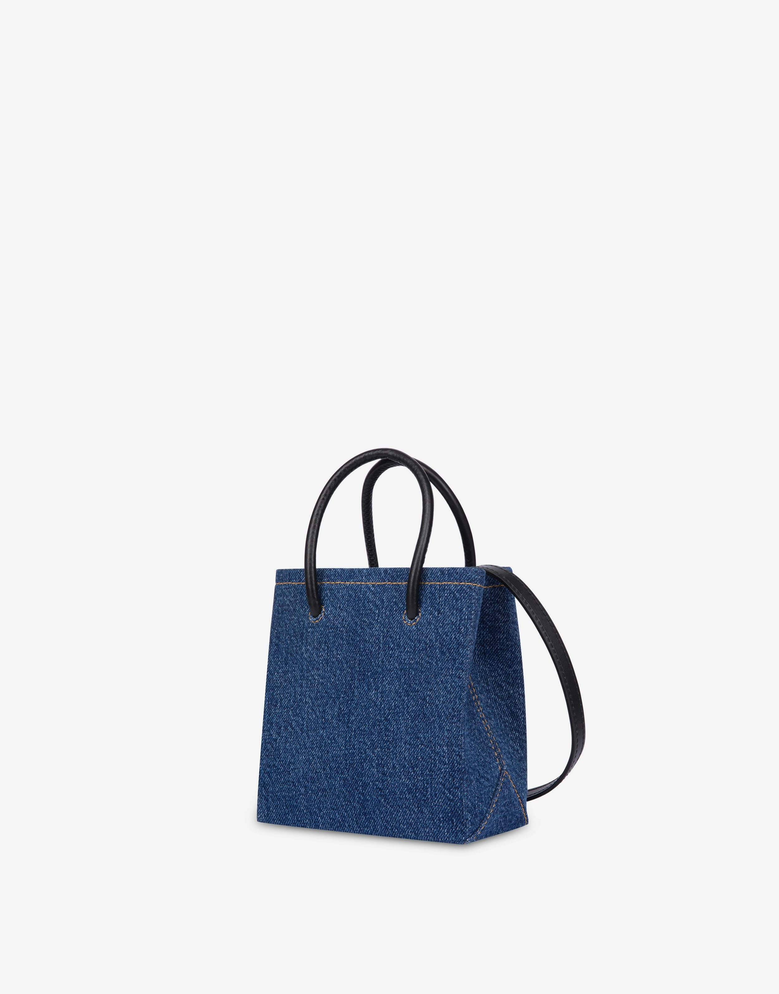 MINI DENIM BAG WITH LOGO - 2