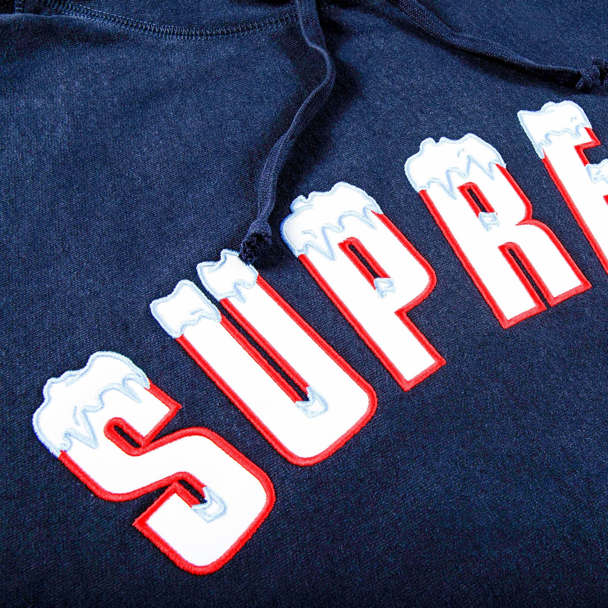 Supreme Icy Arc Hooded Sweatshirt 'Navy' - 2