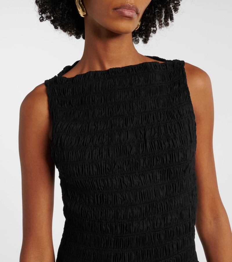 Shirred cotton minidress 4