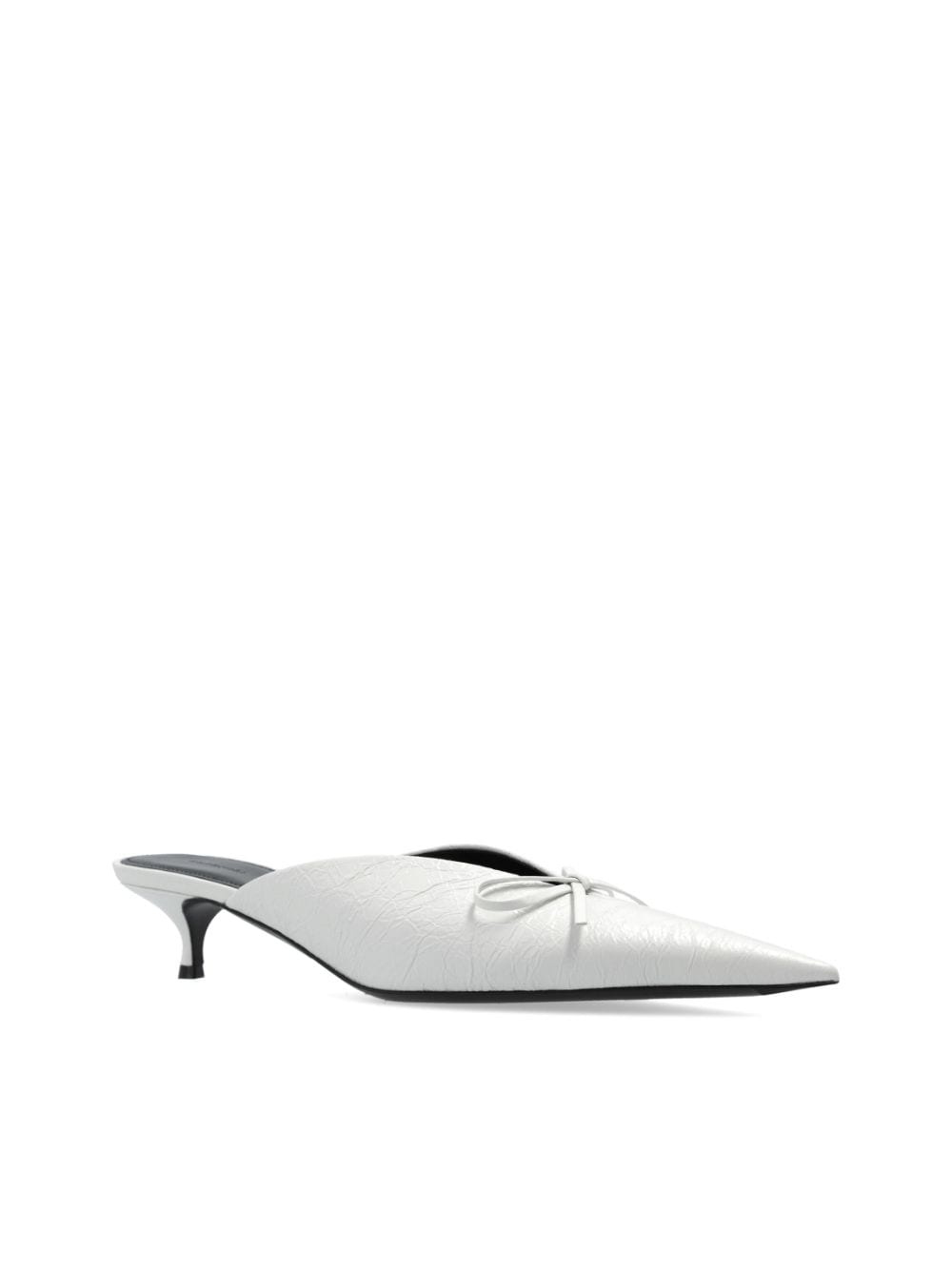 【BALENCIAGA】ミュールナイフボウレザー40mm BALENCIAGA 40mm pointed-toe leather mules | REVERSIBLE