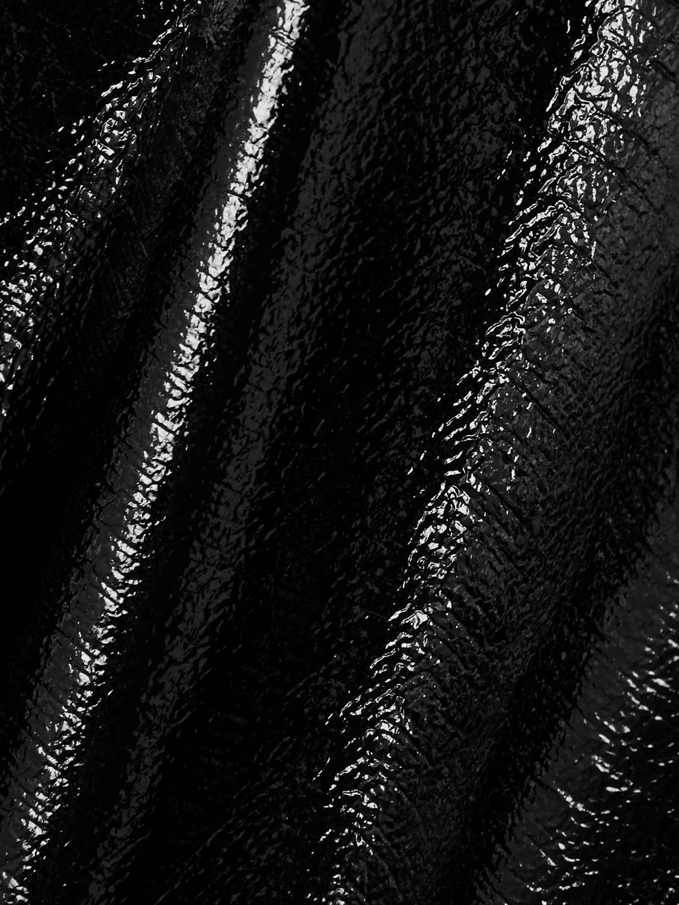 Agnou faux patent-leather parka - 5