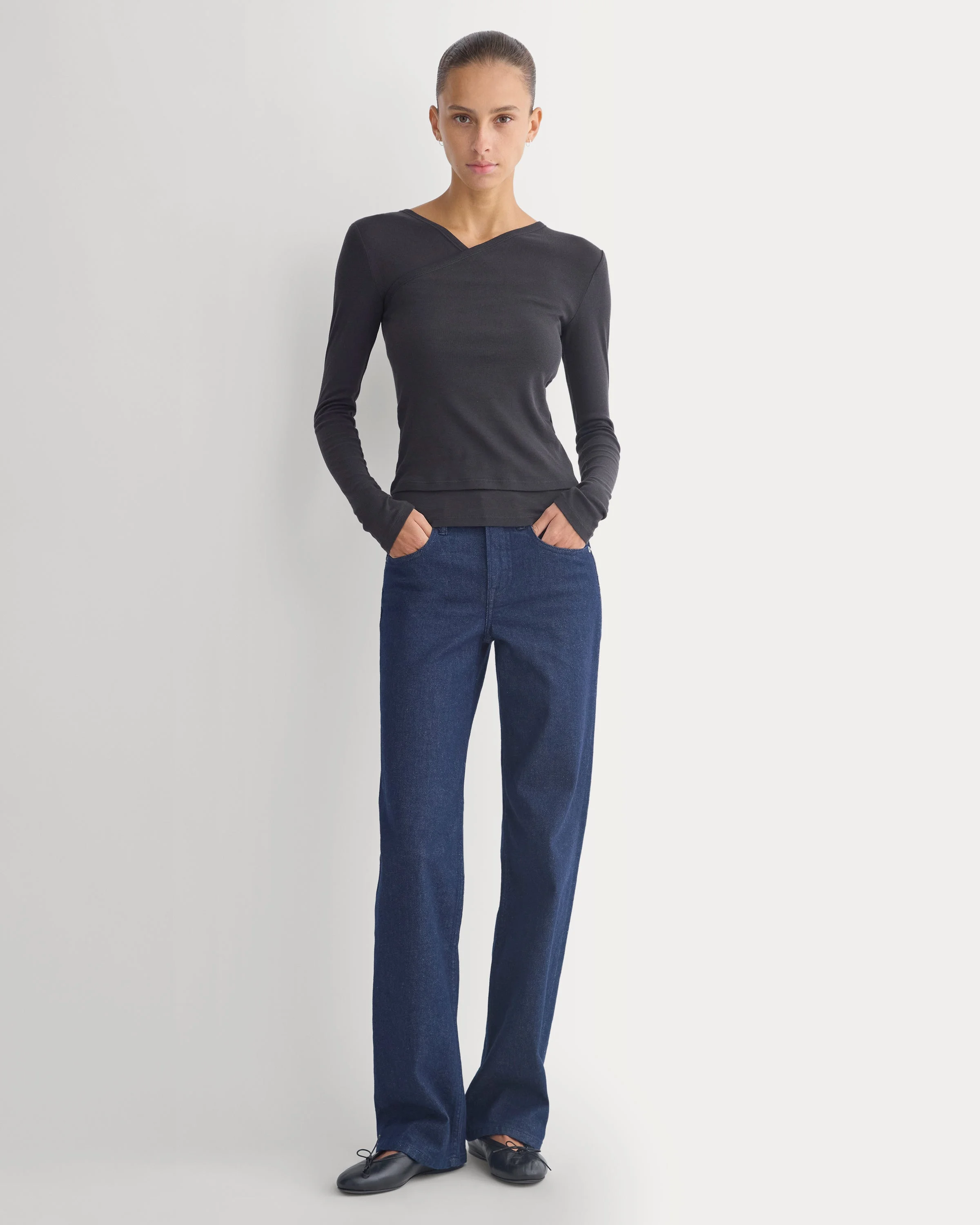 TISSUE DOUBLE LAYER ONE SHOULDER TOP - 1