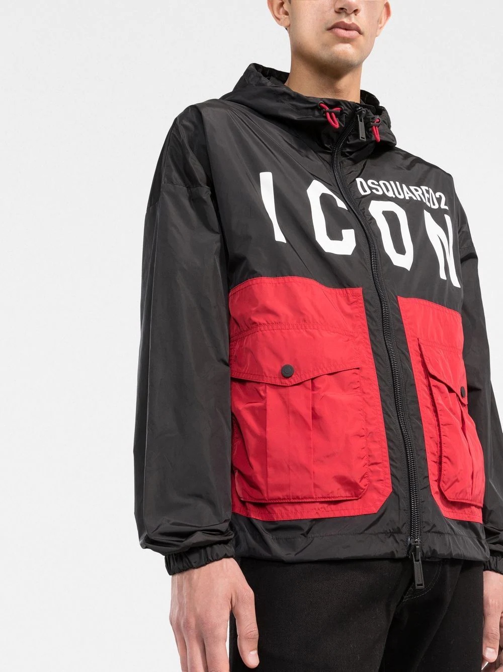 Icon colour-block logo-print jacket - 3