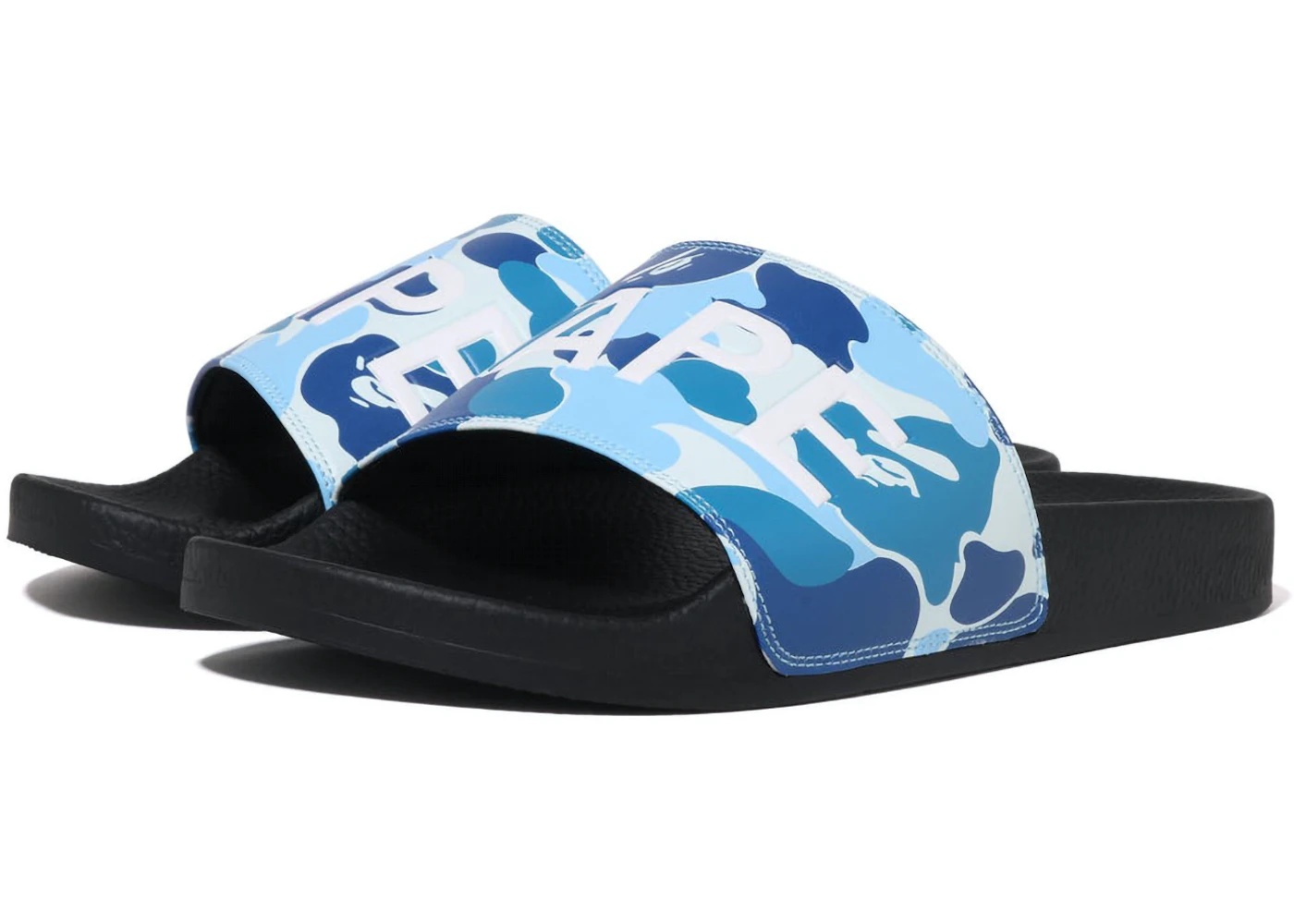 A Bathing Ape ABC Camo Slide Blue (2023) - 2