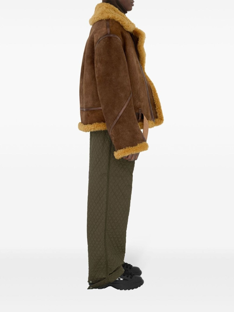 shearling-trim leather jacket 3