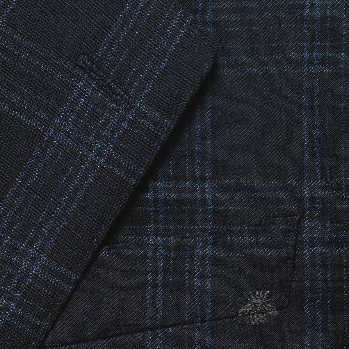 Fitted bee check wool suit - 8