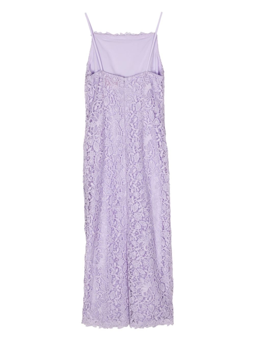 floral-lace square-neck dress - 2