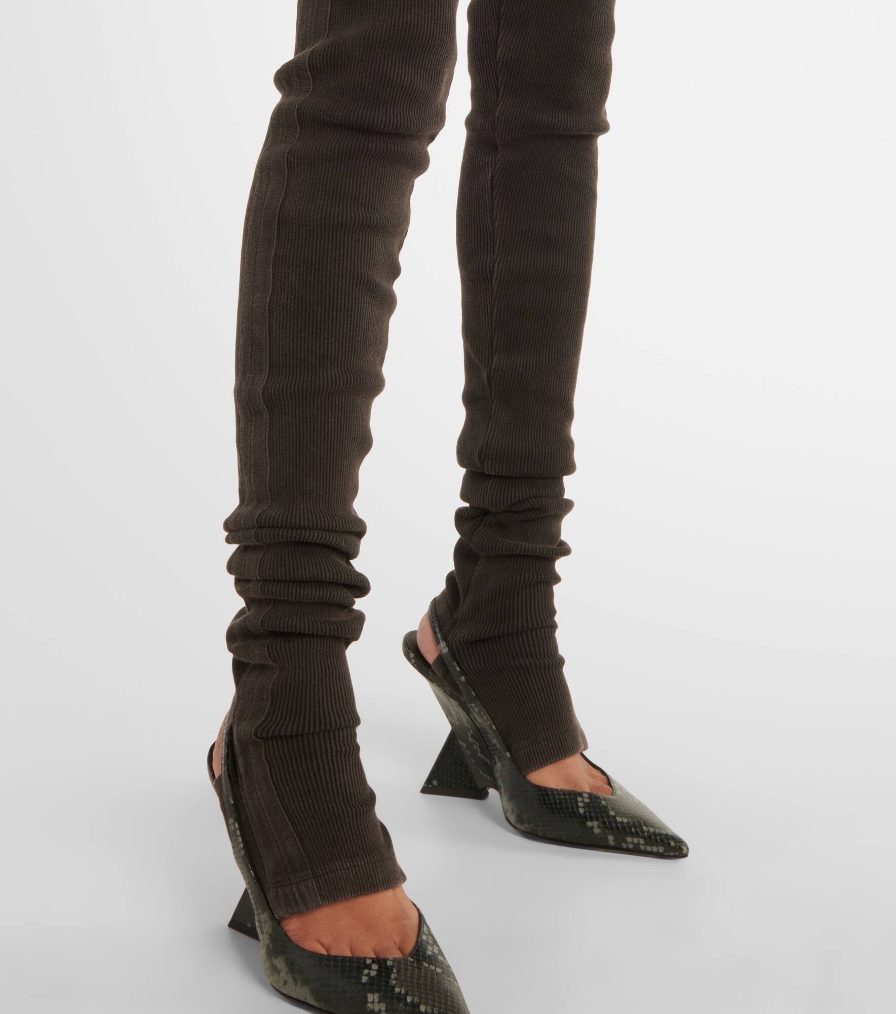 Cotton-blend leggings - 5