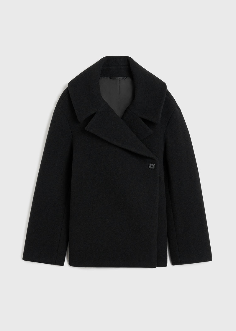 Felt wrap jacket black 1