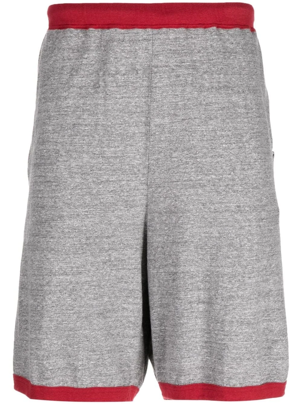 elasticated-waist cotton track shorts - 1
