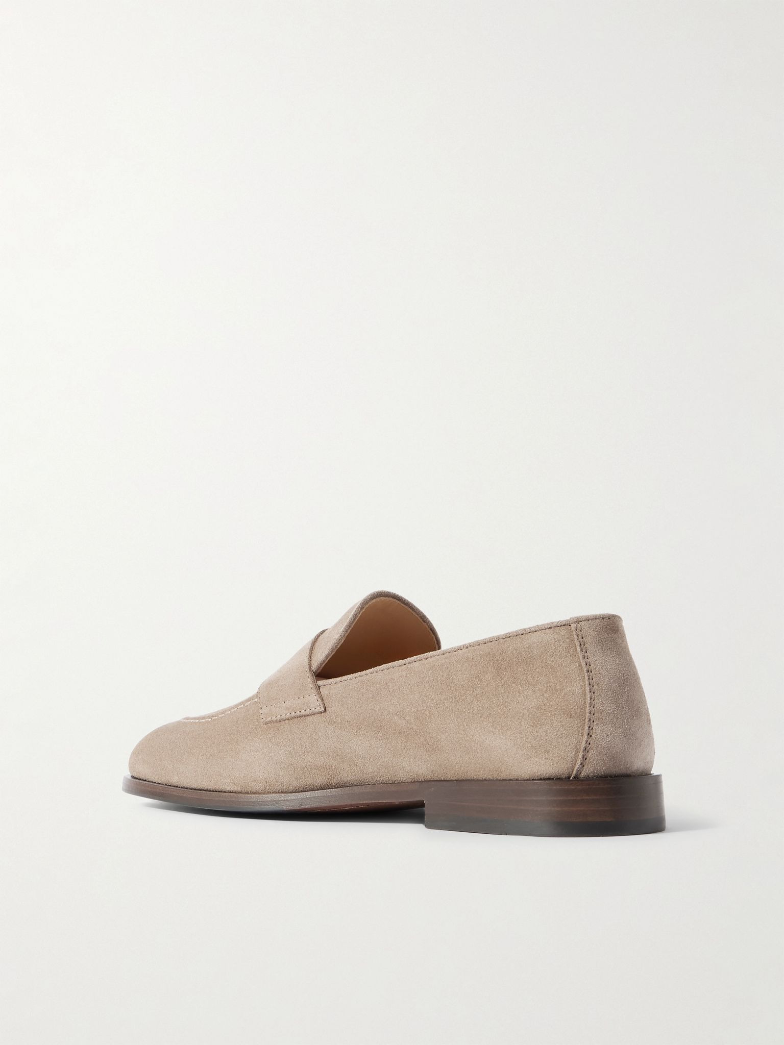 Flex Suede Penny Loafers Taupe - 4