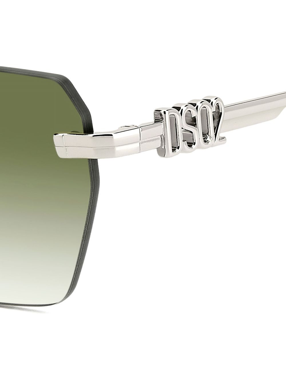 logo-plaque rimless sunglasses - 4