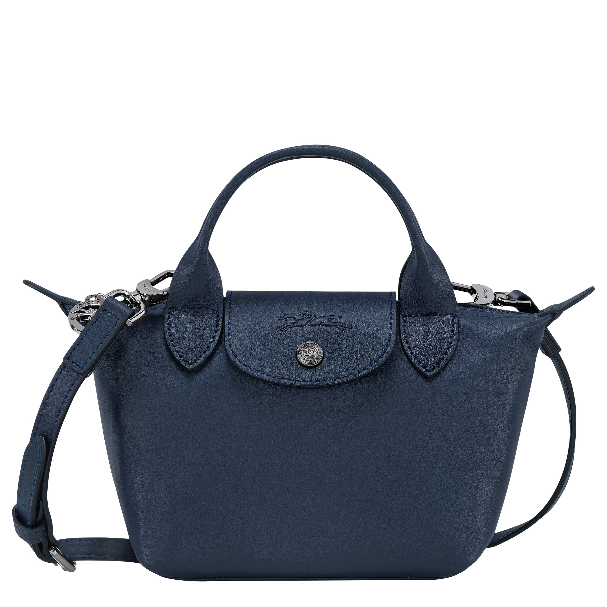 Le Pliage Xtra XS Handbag Navy - Leather - 1
