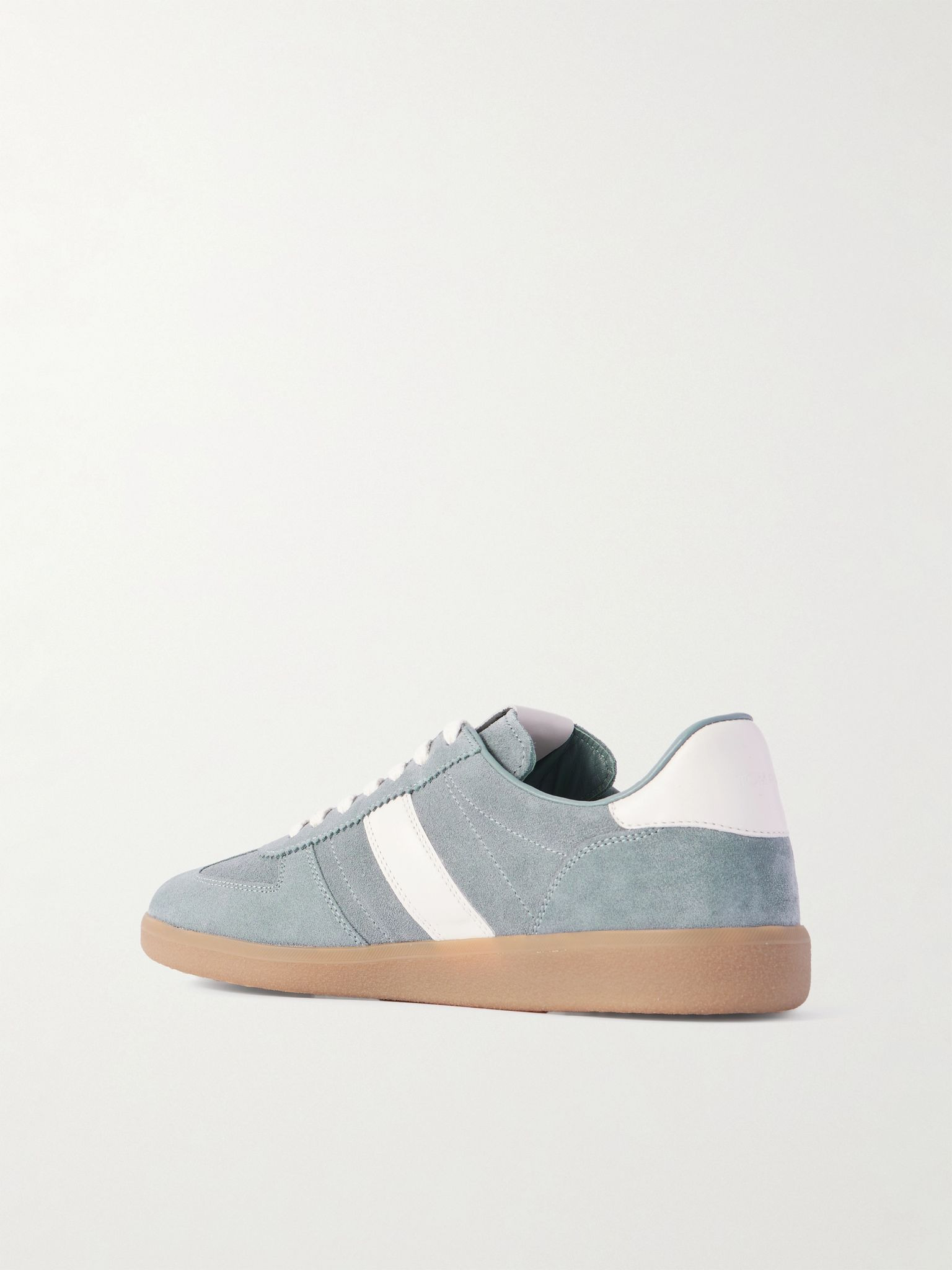 Archer Leather-Trimmed Suede Sneakers Blue - 4