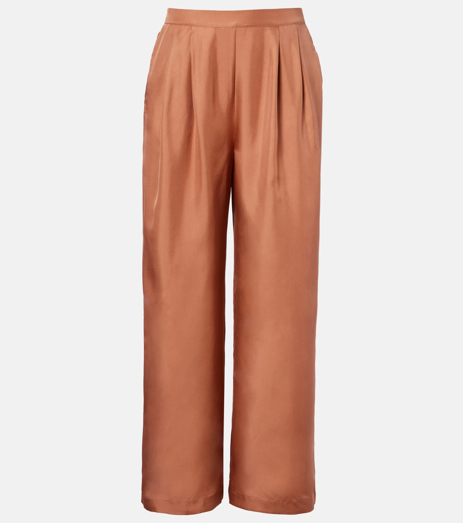 Isola pleated silk twill wide-leg pants - 1
