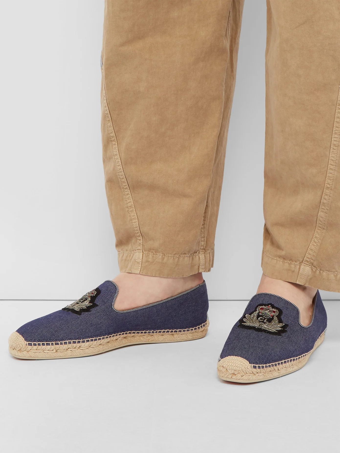 Nanou Orlato zardozi-crest canvas espadrilles - 2