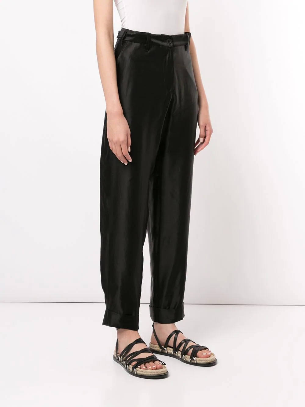 straight high waisted trousers - 3