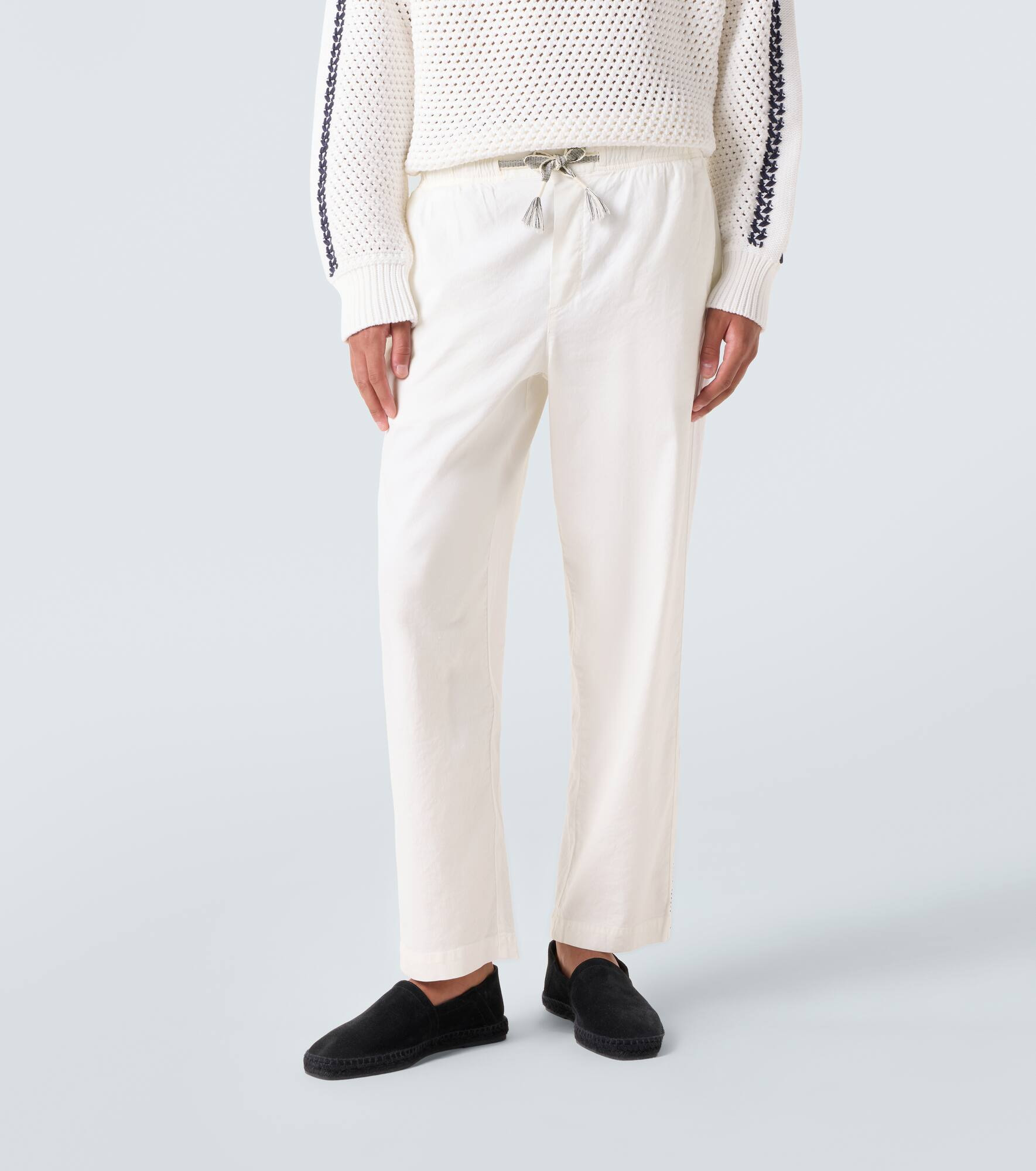 Sonoran linen-blend straight pants - 3