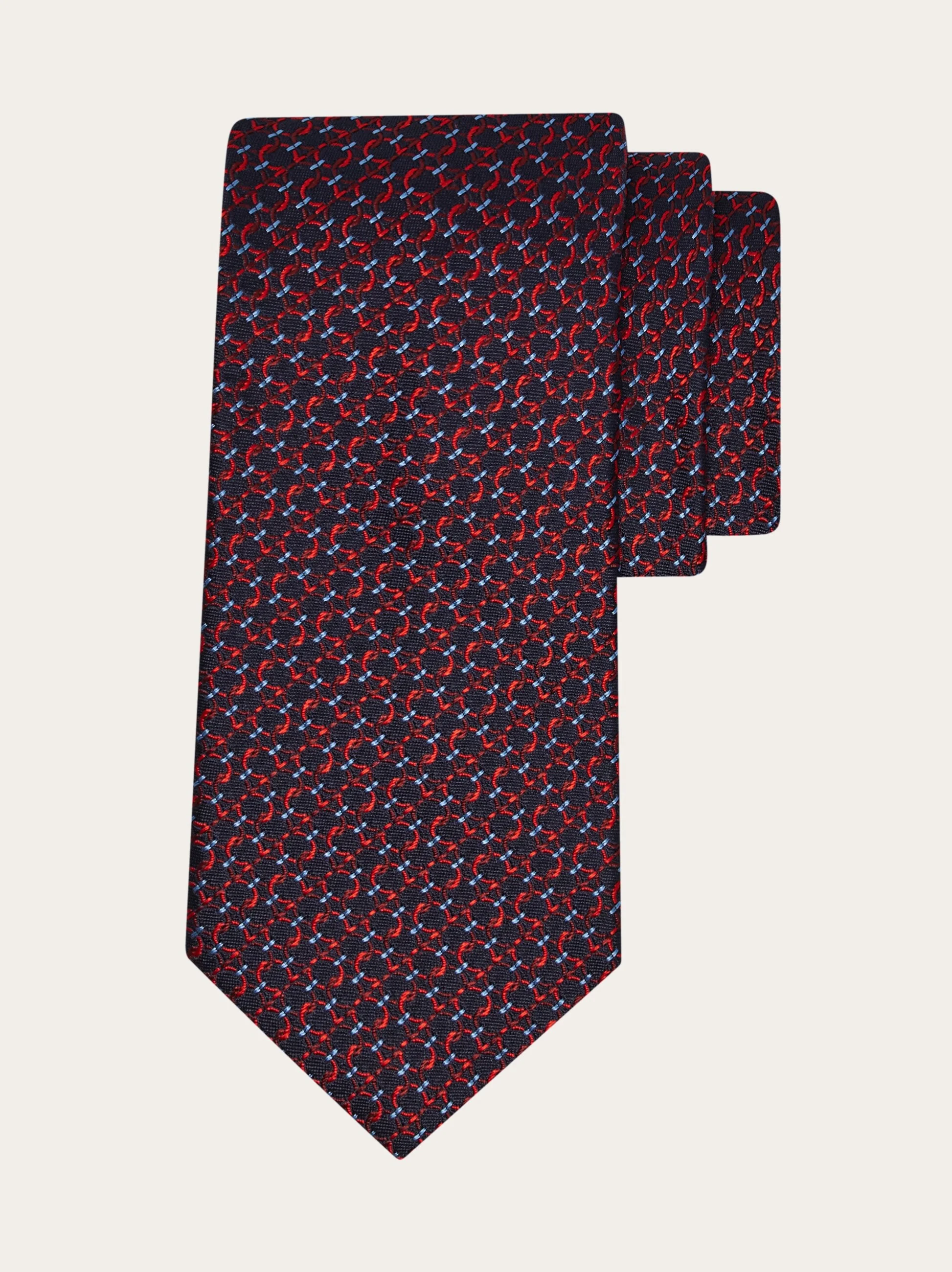 Gancini jacquard silk tie - 1