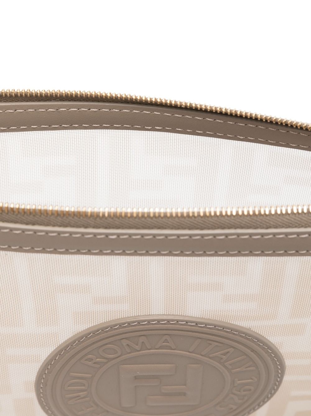 logo-patch clutch bag - 5