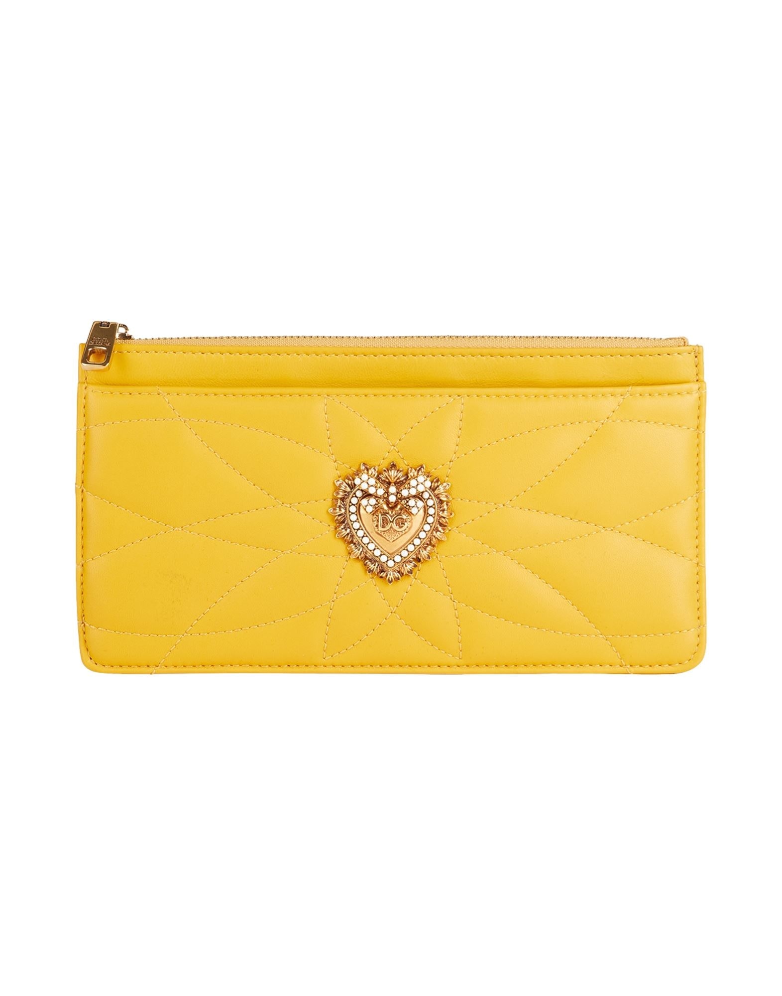 Dolce Gabbana Mustard Women's Wallet yoox REVERSIBLE