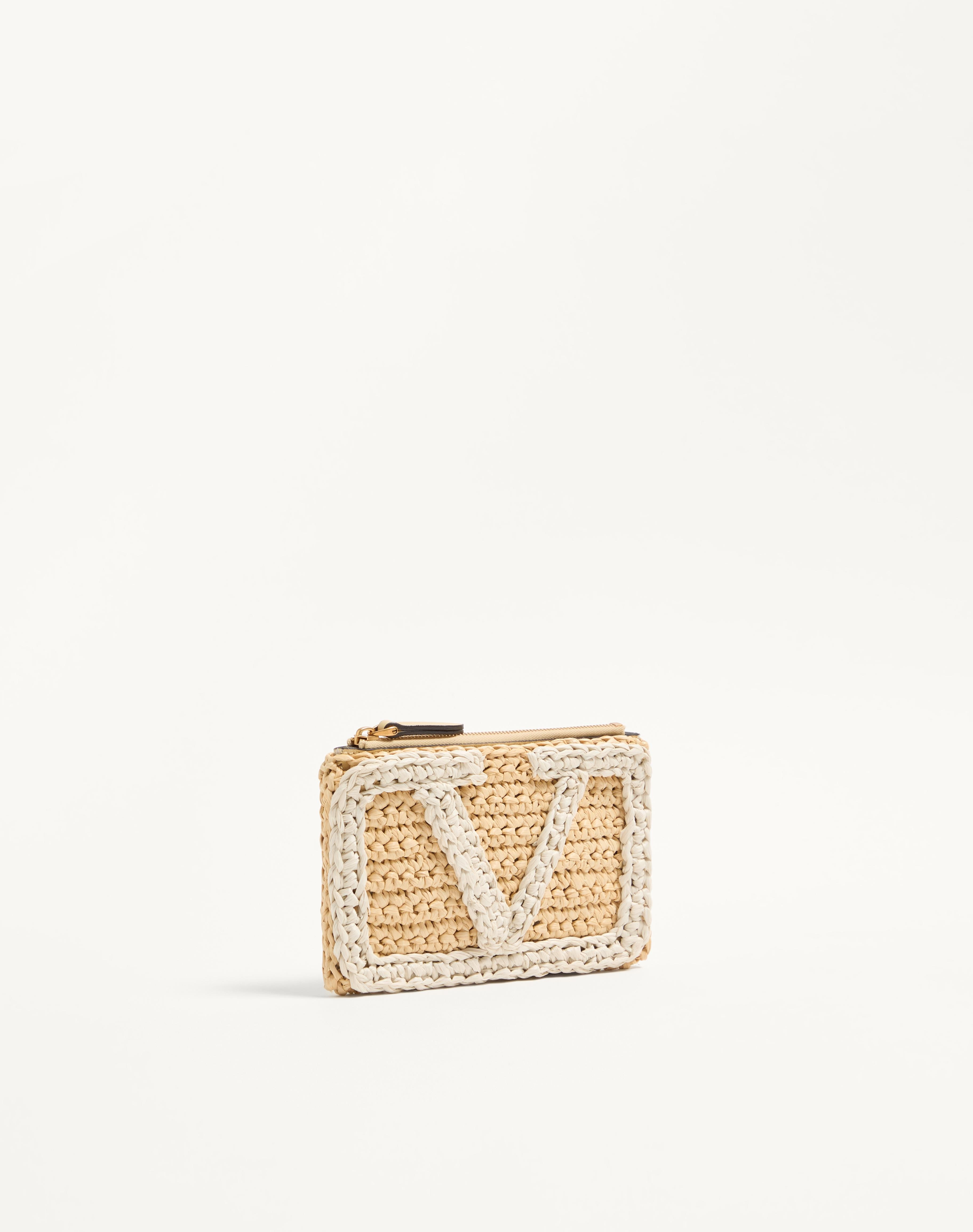 VALENTINO GARAVANI VIVA SUPERSTAR SYNTHETIC RAFFIA POUCH - 2