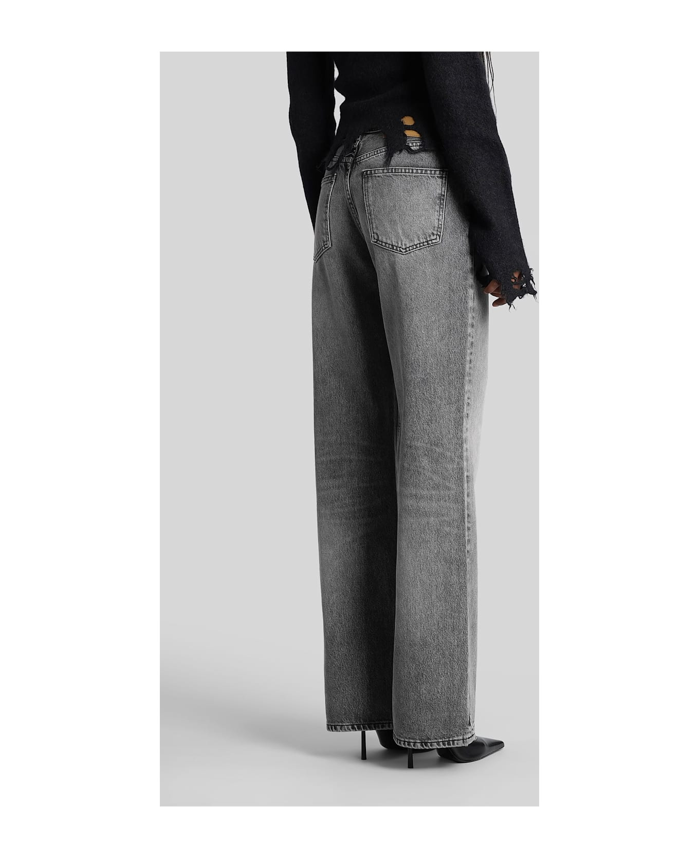 Korea Jeans In Grey Denim - 3