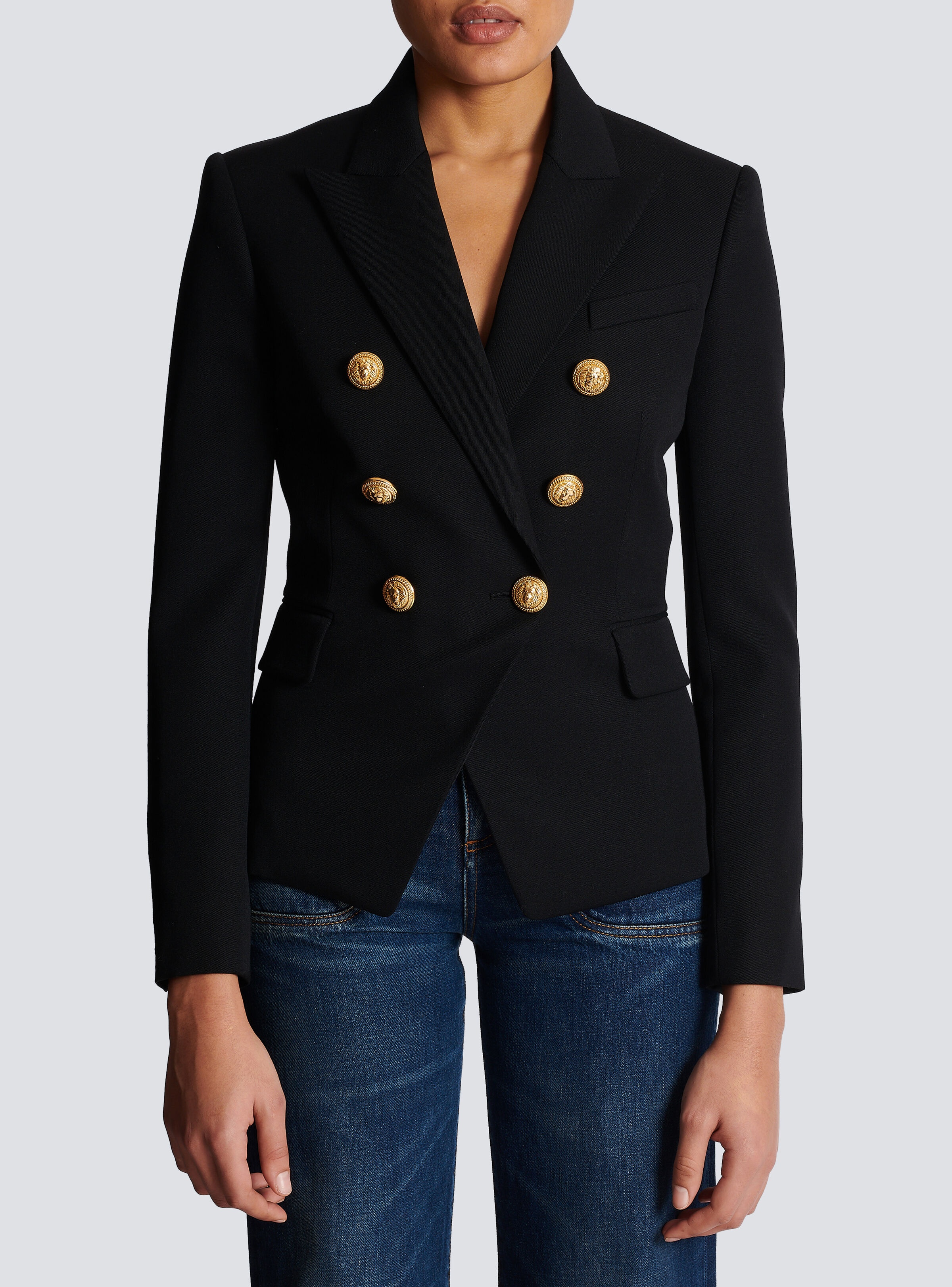 6-button wool jacket - 5