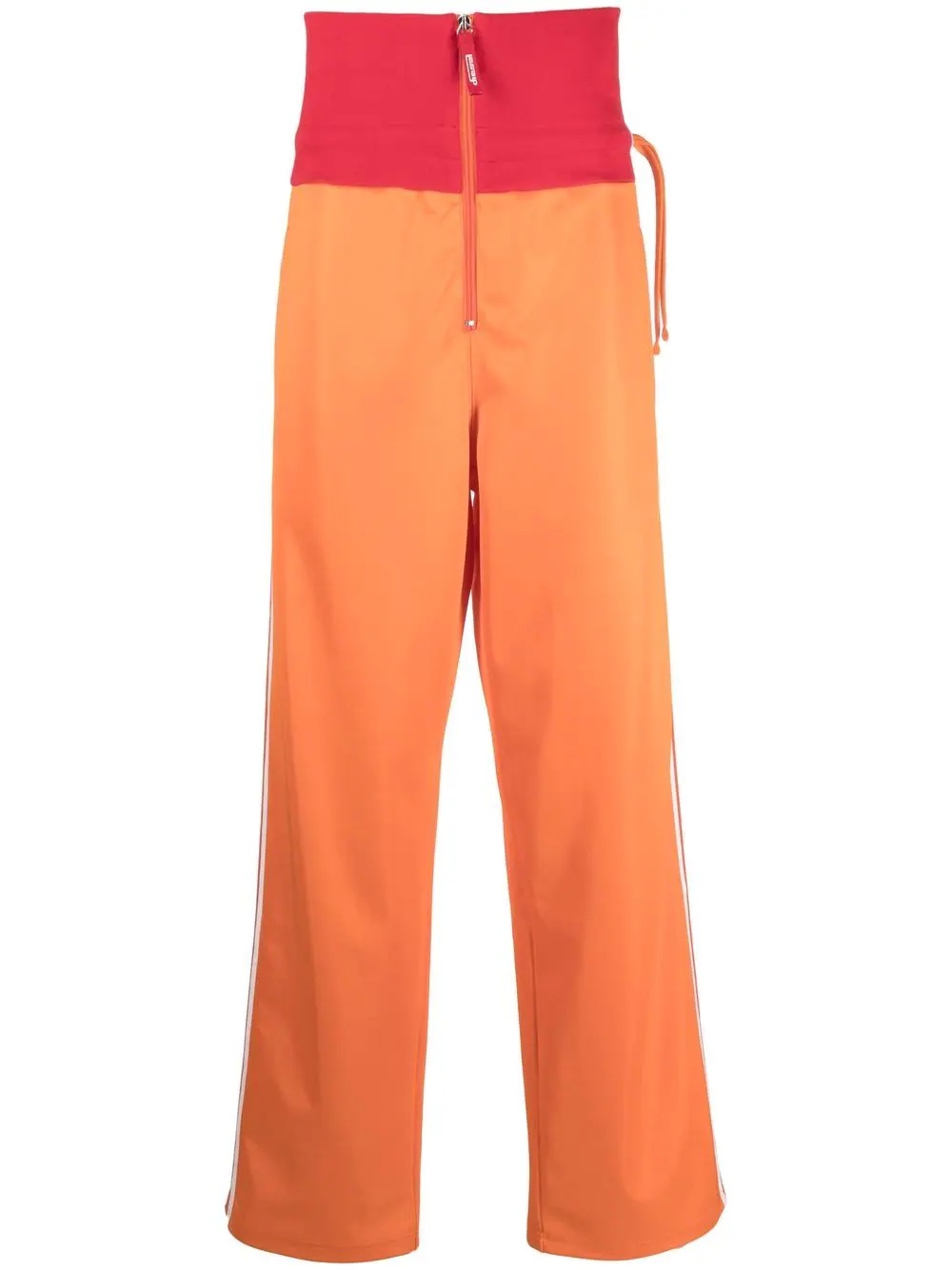 high-waisted straight-leg track pants - 1