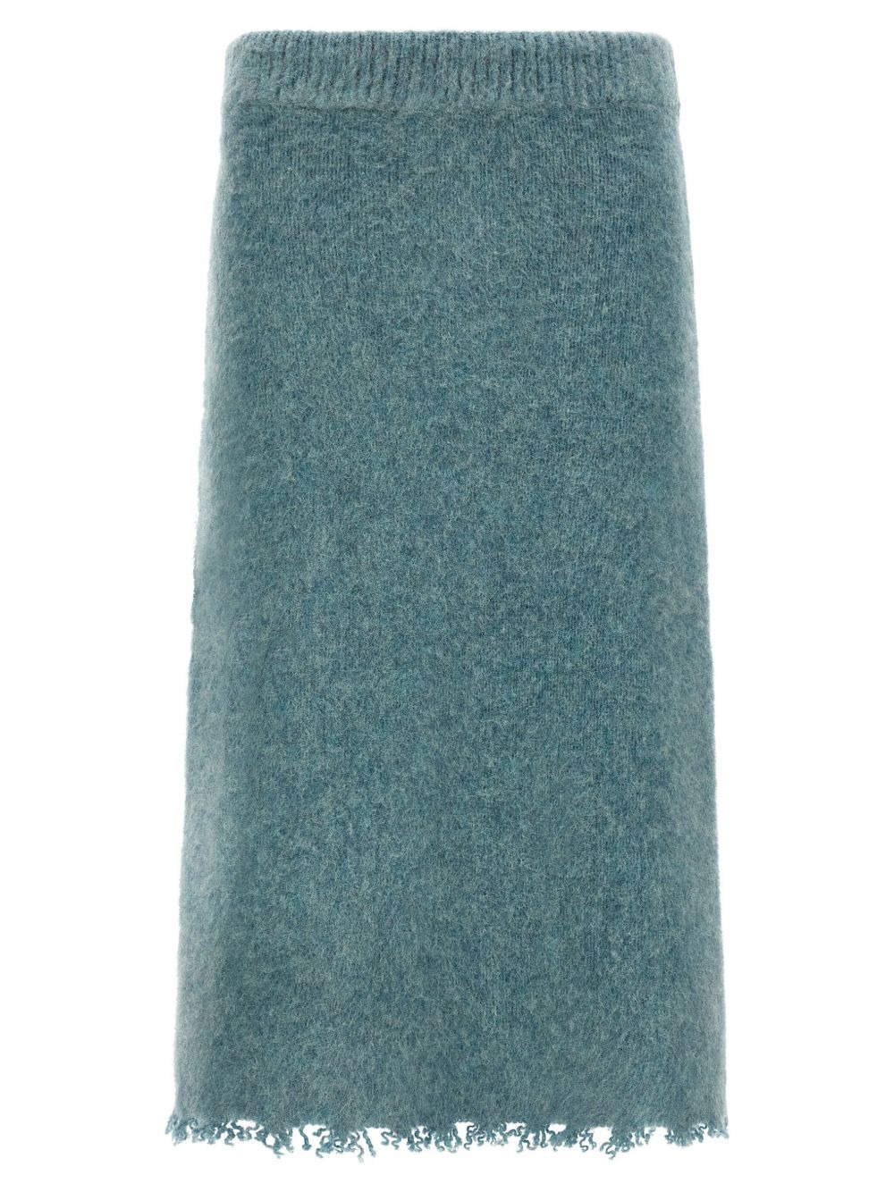 elastic-waistband knitted midi skirt - 2