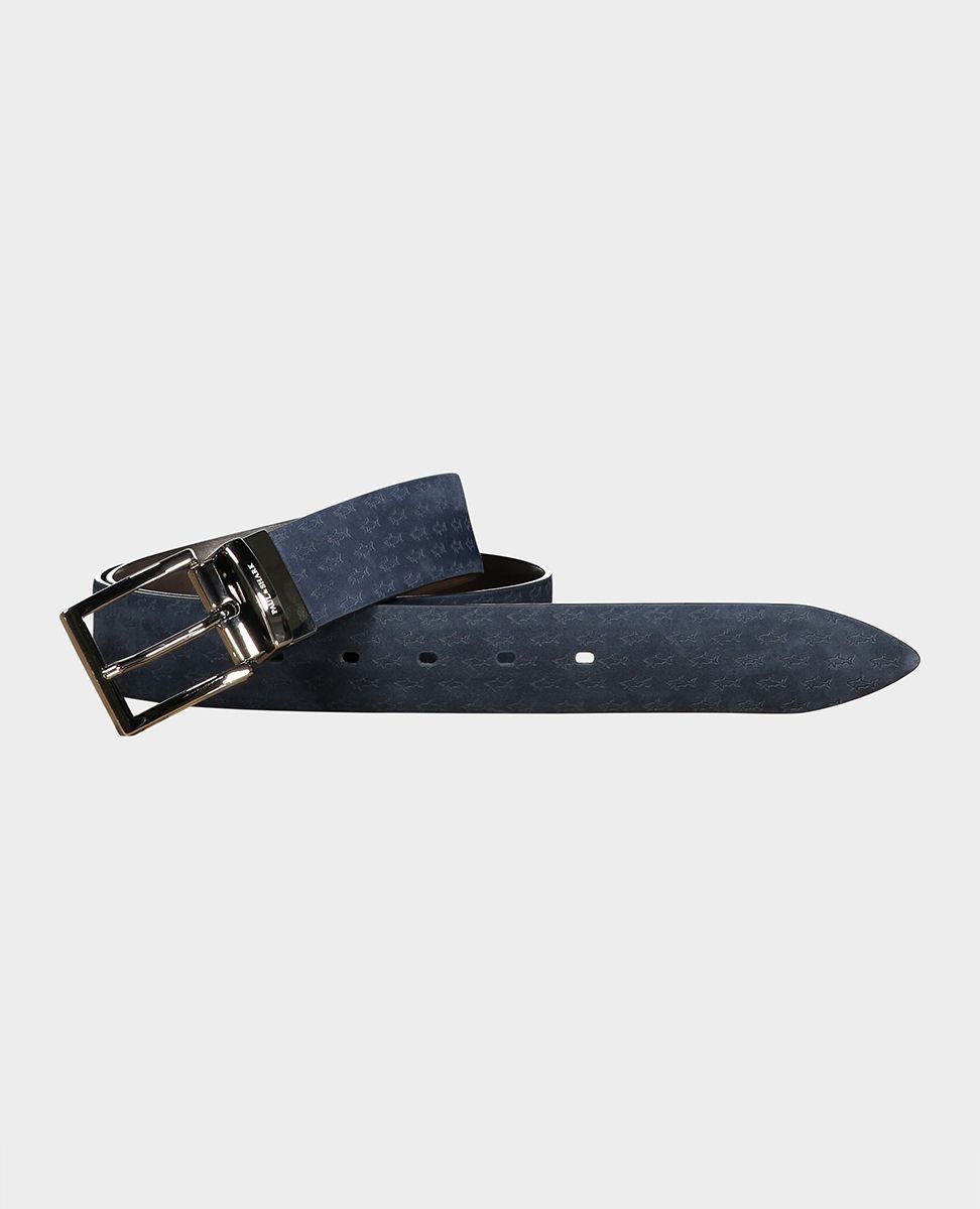 Reversible nubuck Belt with all over Shark - 1