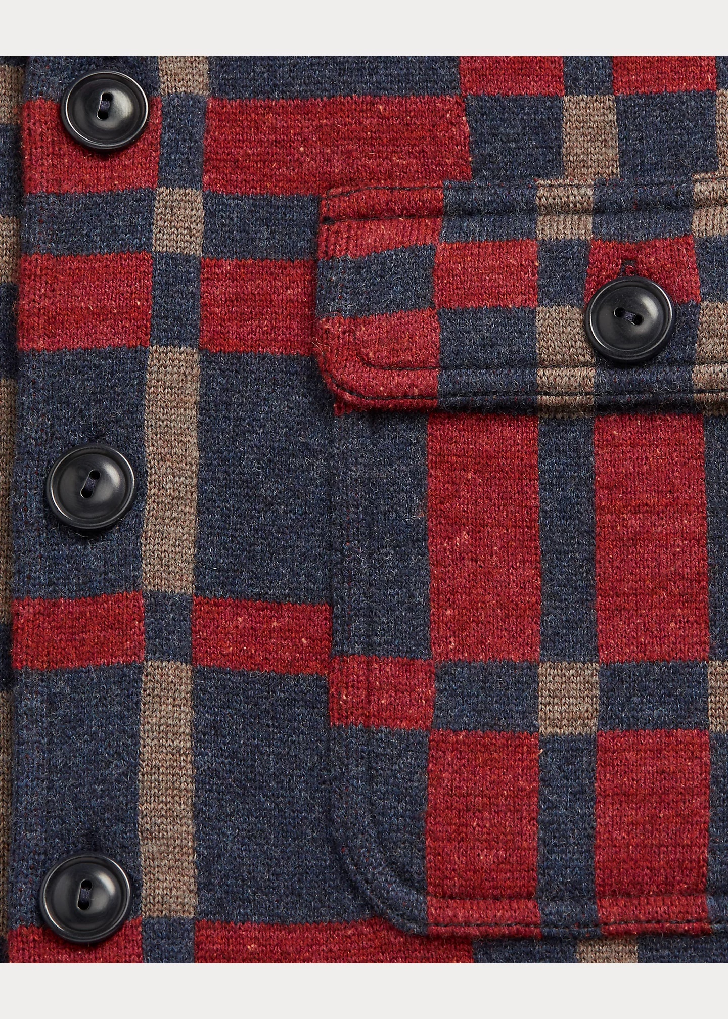Plaid Wool-Blend Workshirt Sweater - 3