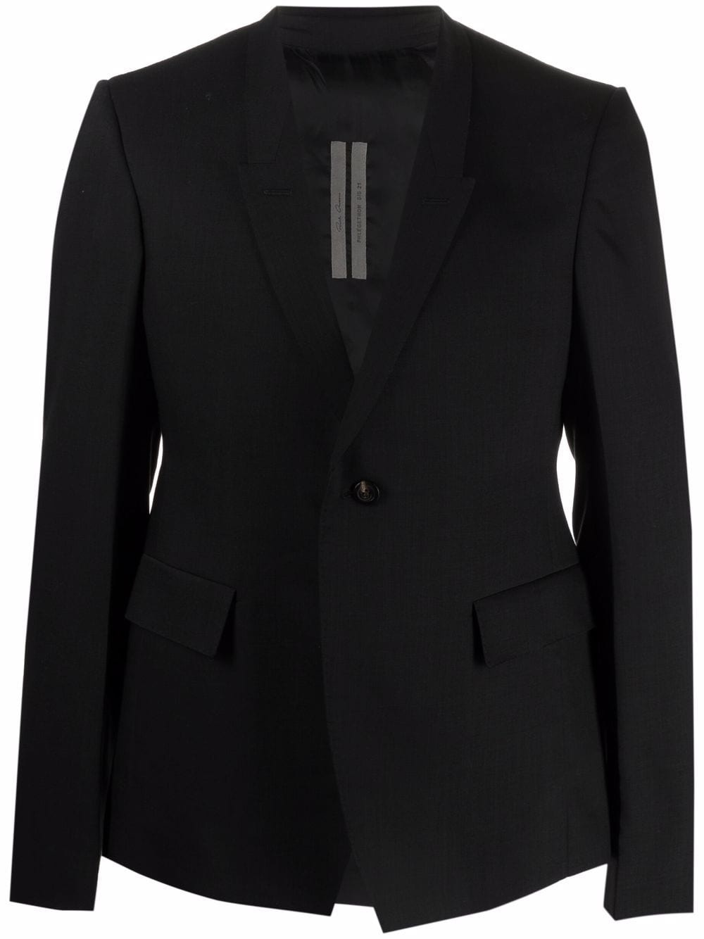 single-breasted wool blazer - 1