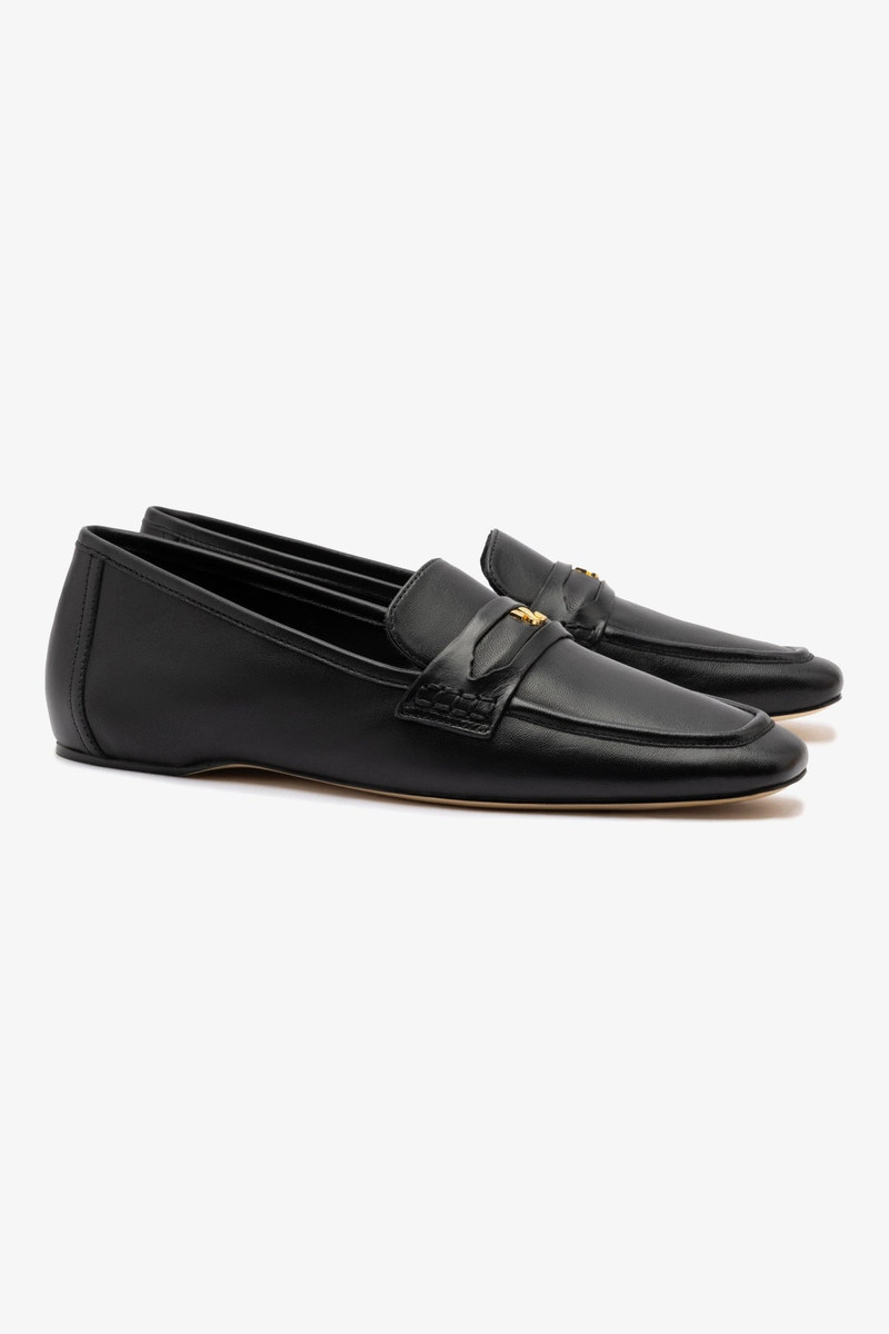 Suki Flat Loafer In Black Leather 3