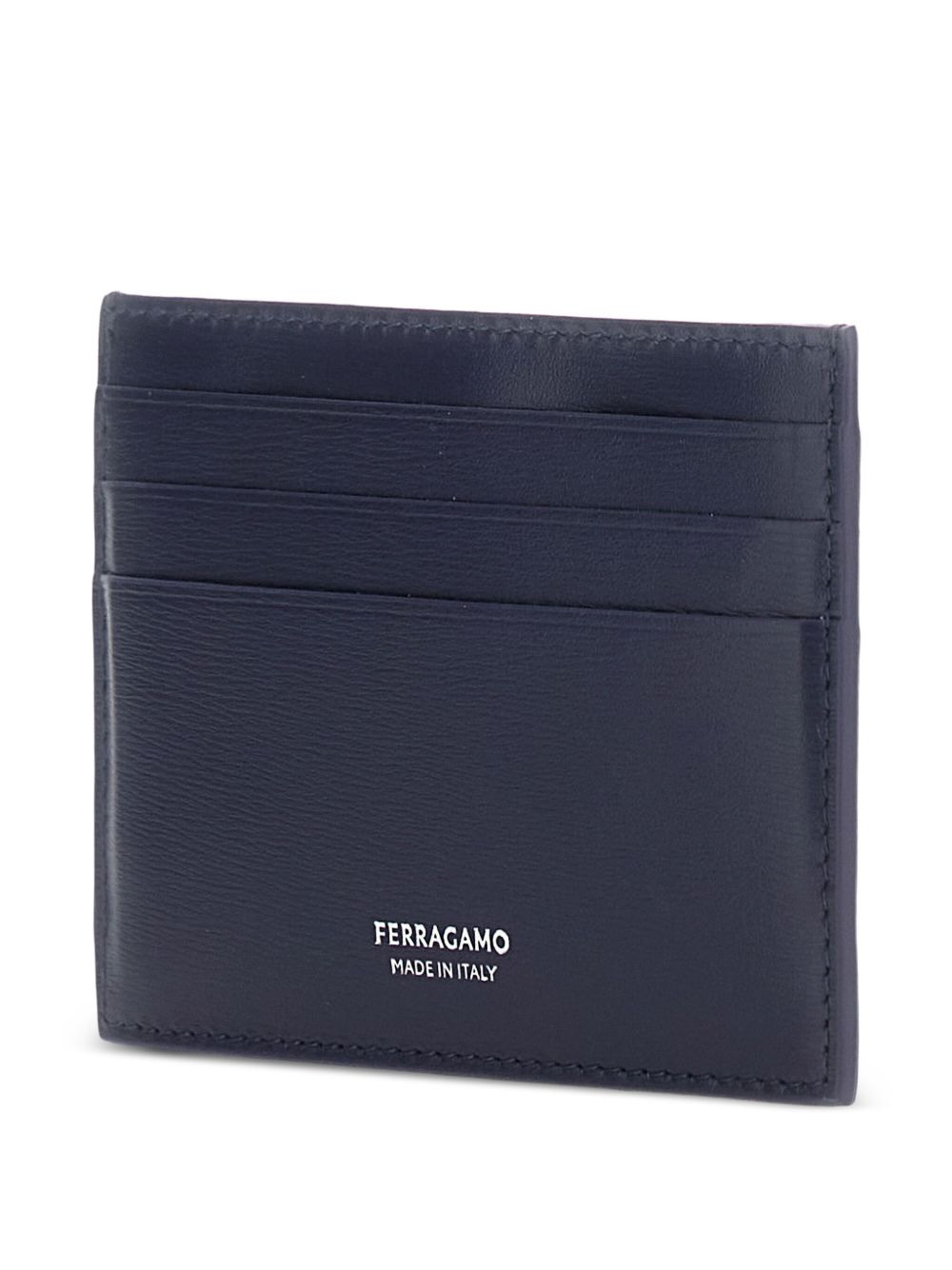 logo-detail leather cardholder - 1