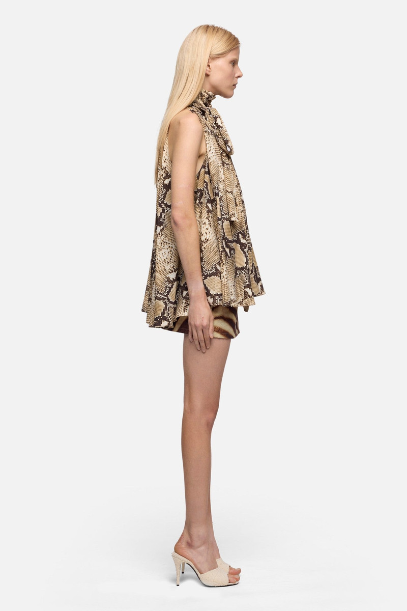 SLEEVELESS BLOUSE in Viscose Ecru 6